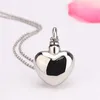 Trendy Stainless Steel Cremation Jewelry Heart Ash Pendant Urn Necklace Memorial Keepsake Jewelry