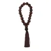 Interior Decorations Chic Blessed & Energized Mala Beads Rearview Mirror Wood Pendant Rosary Gifts Charms Live Long LifeInterior