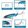1 Pcs 10cm/11cm/14cm Topwater Fishing Lures Whopper Popper Artificial Bait Hard Plopper Soft Rotating Tail Fishing Tackle