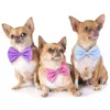 Pet Bow Tie Köpek Kedi Boyun Yakası Ayarlanabilir Düz Renkli Bowtie Köpekler Yaka Moda Evcil Hayvanlar Bakım Aksesuarları Pet Malzemeleri