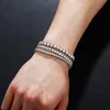 Other Bracelets 5MM S925 Sterling Silver 1 Row Moissanite Tennis Link Chain Women Men Hip Hop Bling Out Rapper JewelryOther OtherOther