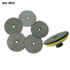 4"/100mm Diamond Dry Polishing Pad Flexible Grinding Disc M14 back-up holder for Marble Stone Granite Glass Grinding