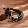 Charme Armbänder Natürliche Hämatit Tigerauge Männer Tiger Für Frauen Elastische Einstellbare Armband JewelryCharm Inte22