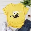 Jcgo mode zomer t-shirt vrouwen 100% katoenen vissen print veelzijdige s-5xl t-shirts o-neck korte mouw vintage casual tee tops 220511