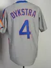 Hombre Béisbol Vintage NewYork NY Jersey 1 MOOKIE WILSON 31 Mike Piazza 5 David Wright 4 Dykstra 30 Nolan Ryan Azul Blanco Verde Gris Negro Cosido