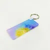 Sublimation Acrylic Keychain Blanks Pendants Heat Transfer Rectangle Keyring