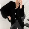 Women's Knits & Tees Knit Mohair Fashion Loose Single-breasted Cardigan Sweater Jacket Thick Crochet Autumn/Winter Women's V-neck Cardig