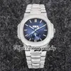 2022 R8F R8F5726 Cal.A324 R8F324 Fase de luna automática Reloj Diamantes pavimentados Caja de palo azul Dial helado con joyas de pulsera de diamantes bling Eternity Watches