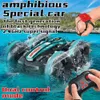 Gesture Sensing Amphibious RC Car 4WD Off-Road Truck Stunt Car Waterproof RC Car for Boys 8-12 Birthday Gifts Water Beach Pool Toys