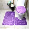 Bath Mats Pebble Embossed Floor Bathroom Non Slip Toilet Three Piece Set Foot Carpet Products 220504