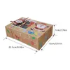 Gift Wrap 4/8pcs Kraft Paper Merry Christmas Candy Box PVC Window Cookie Favor Packaging Bags With Rope Year Party DecorationGift