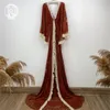 DonJudy Boho Lace Pography Props Dresses Maternity Po Shoot Cardigan Dress Pregency Women Long Maxi Gown 220607