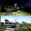 800W 1200W LED Solar Street Lights Smart App Smart App Control RGB White Color Ufo Garden Light IP65 IP65 مع 3M 4M Proming Pole