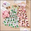 Girls Dresses Baby Kids Clothing Baby Maternity Clothes Suspender Dress Children Donut Ice Cream Watermelon Avoc Dhh45