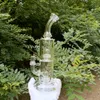 Bongo de vidro científico de 13 polegadas cachimbos de água grossos de alta qualidade para fumo de coroa dupla grandes equipamentos de dab