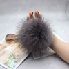 Luxury 15cm Fluffy Real Fox Fur Ball Pom Poms Fur Pompom Ball High Quality Keychain Key Chain Metal Ring Pendant For Women F281 AA220318