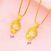 Pendant Necklaces Cute Little Buddha For Women Gold Color Small Face Necklace Fashion Jewelry Drop