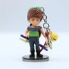 Figuras dos desenhos animados Onepiece Keychain Luffy Sabo Roronoa Zoro Sanji Nami Law Bell Chain Chain PVC Action Figures Modelo Toys 6pcSset6039877