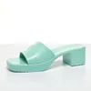 Slide Designer Womens Sandals High Heels Ballet Candy Color Rubber Jelly Shoes Dress Shoes Tisters Flip Flops 35-41
