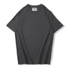 Summer Men Cotton T Shirt Solid Color Round Neck Kort ärm T -shirt Smooth Fabric Pocket Basic Shirt Plus Size Top Top