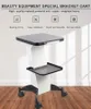 Beauty Salon Accessories Trolley Cart, Iron+ABS Alloy Salon Spa Rolling Trolleys Stand Mobile Carts with Wheel Beauty Instrument Storage Tray