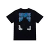 Men's Off T-shirts Men Brands Designer Cross T camisetas gradiente Dissolve Arrow Printing x Mangas curtas Tops de verão Tee casualgd1z