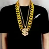 Chaînes Largeur 35 mm Exagérée grande chaîne Collier d'or épais Homme Hip Hop Goth Halloween Gift Treasure Nouveau Riche Bar Rock JewelryChains