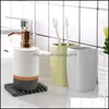 Soap Dishes Bathroom Accessories Bath Home Garden Ll Fashion Sile Plate Holder Tray Drainer Shower Waterfal For Dhbcu