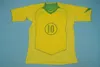 Maglia da calcio Brasil 2004 Maglia da calcio Retro 04 Maglia da trasferta vintage blu RONALDINHO KAKA ADRIANO R.CARLOS Rivaldo Robinho Classic Camiseta de futbol di alta qualità