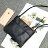 Borse da sera Pochette da donna Borsa a tracolla semplice in pelle nera Avvolta a forma di piccola tracolla a tracolla Borsa da donna in vendita grandeSera