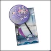 Autre décoration de la maison Jardin Chinois Classique Soyeux Translucide Danse Fans À Main Antique Mticolor Lotus Fleur De Poche Ronde Circar Fan HX5A