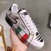 top new Womans arrival Casual Shoes White Black Red Fashion Mens Women Leather Breathable Shoes Open Low sports Sneakers hc191007 DS