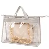 Clear Dustproof Storage bags PVC Transparent Zipper Hanging Pouch Bags Handbag Closet Organizer HH22-126