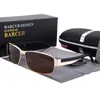 Barcur Fashion Driving Sun Glass för män Polariserade solglasögon UV400 SKYDD Märkesdesign Eyewear Högkvalitativ 220513