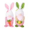 Epacket Easter Bunny Gnome 토끼 얼굴이없는 난쟁이 인형 장난감 데스크탑 창문 장식 장신구 홈 침실 거실 축제 DEC256D