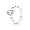 Vero argento sterling 925 con diamante CZ FASHION RING Fit Pandora style DONNA Fedi nuziali Gioielli di fidanzamento per donne Ragazze con scatola originale