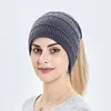 Gorro Feio/crânio Caps outono Chapéu de inverno Mulheres esticadas de malha de crochê chapéus de lenço de lenço para Lady Davi22 quente