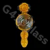 Heady Pipe Glass Hand Pipes 5 "喫煙カタツムリのハニカムスプーン水ギセルパイプタバコ4色GH04