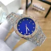 2022 Top sale mens watches iced out quartz movement all diamond watch casual dress wristwatch lifestyle waterproof clock for lover analog montre de luxe