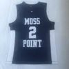 NCAA Moss Point Devin Booker High School Jerseys 1 Kentucky Wildcats College Basketball University Marine Bleu Blanc Équipe Extérieur Chemise Respirante Bonne Qualité Hommes Vente