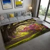 Carpets Natural Scenery 3D Carpet For Living Room Green Forest Waterfall Landscape Rug Bedroom Anti-slip In The Bathroom LargeCarpets