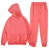 Cotton Candy Color Par Tracksuit Winter Thick Velvet Tracksuit For Women Men Solid Color Sweatpant Set Unisex Jogging Suit G220715