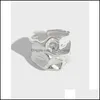 Pierścienie zespołowe biżuteria 100% autentyczna 925 Sterling Sier Pierścień fałduje teksturę Regulowany palec dla kobiet Korea INS YMR1176 DOSTALNOŚĆ 2021 SOS6
