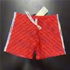 Röda män shorts strandbyxa randiga tryckta män boxare byxor textil märke andningsbara badstammar storlek m-3xl