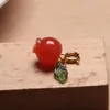 Colares pendentes fofos de ágata vermelha natural de ágata, cura de frutas gem Diy Acessórios para jóias que fazem design de design de atacado