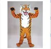 Ny professionell anpassad Bengal Tiger Cat Mascot Head Costume Suit Halloween