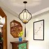Lampy wiszące chińska restauracja herbahouse lantern sypialnia żyrandol lampa tkanina sztuka kreatywna el droplightpendant