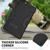 Coque militaire robuste robuste pour Samsung Galaxy Tab A8 10,5 pouces X200/X205/X207 Impact Antichoc Silicone Plastic Kickstand Tablet Cover