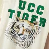 Men's T-shirts 23ss Men's t Shirt Knitted Cotton Short Sleeves Designer Brand Letters Printed Wild Tiger Face Pattern Fashion Casual Summer Clothing Women Grxn Grxn