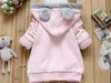 Rabbit New Outerwear Baby Sweatshirts Kids Girls Cute Clothes Hoodies Jacket Winter Coat 2-6Y